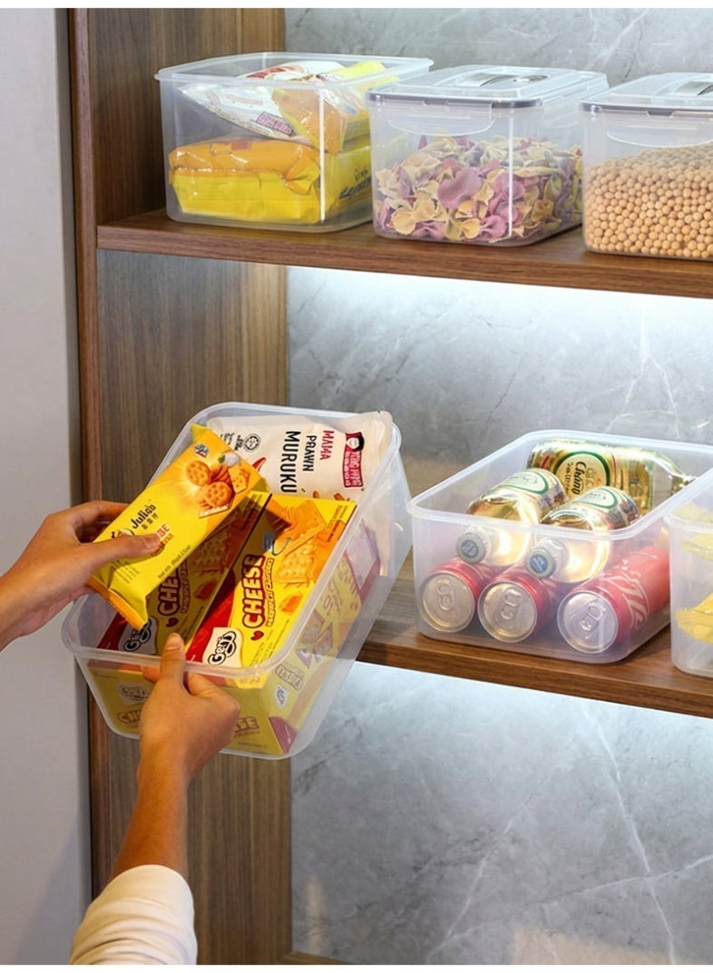 ياهـ مجموعة من 9 حاويات تخزين مطبخ فاخرة من YAH مع مقابض ذكية / فتحة تهوية علوية - محكمة الغلق وآمنة للاستخدام في الميكروويف والفريزر | منظمات متينة للثلاجة والمخزن | استخدام من الداخل إلى الخارج. - Image 5